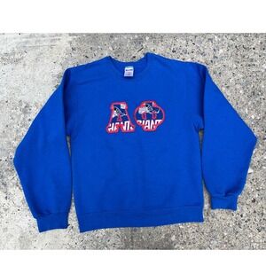 Jerzees Super Sweats Alpha Phi Delta NY Giants Crewneck Sweatshirt Blue Mens S
